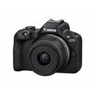 Canon - EOS R50 Appareil photo sans miroir avec objectif RF-S 18-45 mm f4.5-6.3-Film 4K non recadré avec Dual Pixel CMOS AF II jusqu'à 30 ips suréchantillonné par rapport au 6K et au Full HD Film à fréquence d'images élevée jusqu'à 120 ips