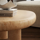 Modway - Elowen Intérieur - Terrasse extérieure Faux travertin texturé Table basse - Travertin-Assemblée requise