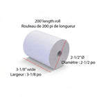 Eddie pis - Rouleau de papier thermique - 3-1/8 po x 200 pi - Paquet de 100 (Sans BPA)-Dispose d'un indicateur de ligne rouge fin de rouleau