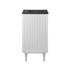 Modway - Augusta 24" Vanette de salle de bain - Blanc Noir-Capsules de pied non marquées