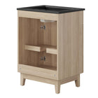 Modway - Miles 24" Vanette de salle de bain - Chêne noir-Pattes en caoutchouc effilées