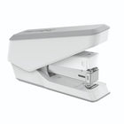 Agrafeuse antimicrobienne Fellowes LX840 EasyPress demi-bande - Blanc-La technologie antimicrobienne Microban aide à prévenir la prolifération des bactéries et agit jour et nuit