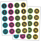 Teacher Created Resources - Autocollants numéros pour tableau noir, 120 par paquet, 6 paquets-Les autocollants sont sans acide et sans lignine