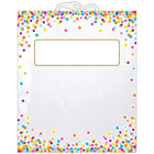 Ashley Productions - Sac de rangement/sac à livres à suspendre avec motif de confettis - 10,5" x 12,5" - Paquet de 6-Sacs de rangement extra résistants et durables