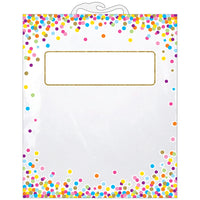 Ashley Productions - Sac de rangement/sac à livres à suspendre avec motif de confettis - 10,5" x 12,5" - Paquet de 6-Sacs de rangement extra résistants et durables
