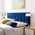 Modway - Emily Biscuit Touffé Performance Velvet Tête de lit complète, Marine-Tissu résistant aux taches durable