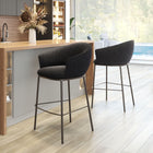 Zuo - Essen Tabouret de bar - Noir/Bronze-Assemblage requis