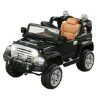 Aosom - camion jouet électrique pour enfants 12v avec télécommande - noir-Fonctionne avec une pédale et un volant pour les enfants de 3 à 6 ans 