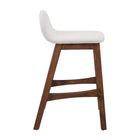 Modway - Juno Tabouret de comptoir - Tissu ivoire - Ensemble de 2-Repose-pieds et dossiers