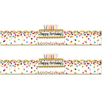 Teacher Created Resources - Couronnes de confettis joyeux anniversaire, 30 par paquet, 2 paquets-Cadeaux de fête parfaits et parfaits pour une utilisation dans une salle de classe pour célébrer l'étoile d'anniversaire