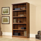 Sauder - Bibliothèque à 5 tablettes, cerisier Washington-Assemblage rapide et facile avec moulures embricables brevetées