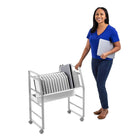 Luxor - Chariot de recharge ouvert pour 16 appareils avec alimentation CA pour tablettes/Chromebooks (tablettes inclinées)-Comprend une multiprise 16 prises, homologuée UL et cUL, 125V/15A, avec protection contre les surtensions de 450 joules