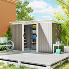 Abri de jardin Outsunny 9' x 4'-Fabriqué en acier galvanisé avec un revêtement protecteur pour une durabilité accrue
