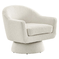 Modway - Astral Tissu Boucle Chaise pivotante - Ivoire-Chaise pivotante d’accent