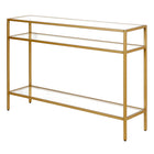 Hudson&Canal - Console Siviline 42" L - Laiton-La table a une capacité de poids de 30 lb