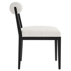 Modway - Kai Tissu Chaise à manger - Noir de sel-Aucune assemblée requise