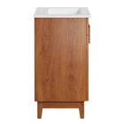 Modway - Miles 24" Vanette de salle de bain - Noyer blanc-Capsules de pied non marquées