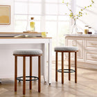Modway - Fable Tissu Boucle Tabourets de comptoir - Noyer taupe - Ensemble de 2-Tissu boucle Tissu Rembourrage