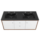 Modway - Transmit 48" Vanité de salle de bain murale - Noir noyer-8