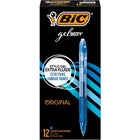 BIC - Stylos Gelocity à encre gel rétractables – 0,7 mm – bleus – paquet de 12-Prise ergonomique offrant un maximum de confort et de contrôle