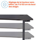 Motionwise - Bureau courbé ergonomique série M3 PRO Motionwise, 30 po x 60 po, électrique assis-debout, double moteurs - Noyer Américain-Espace de travail ergonomique et spacieux : Sa surface de 30 po x 60 po offre amplement de place pour votre configuration, que ce soit dans des bureaux à domicile ou des espaces professionnels. La courbure ergonomique permet un positionnement corporel optimal en position assise ou debout, offrant un confort maximal tout au long de la journée.