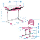 Mount-It! - Ensemble bureau et chaise pour enfants - Rose-9