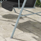 Outsunny - Balancelle de porche 2 personnes avec auvent réglable, table et sac de rangement-Table centrale et console de rangement pour lire, manger et boire des boissons
