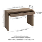 Hudson&Canal - Bureau Pembroke 48'' - Chêne gris vieilli-8