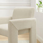 Modway - Daven Tissu Chaise de salle à manger rembourrée in Écru-Système de support interne de sangle