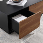 Modway - Holden 36 po Table basse - Noyer noir-2 tiroirs à glissement complet