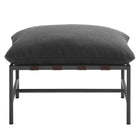 Modway - Raya Terrasse extérieure Boucle Ottoman in Charbon de bois-Repose-pieds polyvalent
