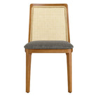 Modway - Monarch Bois et rotin Fauteuil d’appoint de salle à manger - Gris naturel miel-8