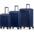 CHAMPS - Ensemble de bagages extensibles à 8 roues - 3 pièces - à parois rigides Collection Iconic II - Marine-Materieau Polycarbonate