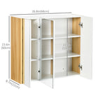 Kleankin - Armoire de salle de bain murale avec miroir à trois portes - blanc-Conception murale pour un gain de place 