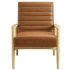 Modway - Jensen Cuir végane Chaise d’accent - Bronzage naturel-7