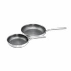 Kucht - Ensemble de poêles antiadhésives à motif nid d’abeille, 2 pièces-Construction durable 3 plis à l’extérieur pour une distribution uniforme de la chaleur