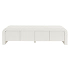 Modway - Waterflute 68 po cannelé Meuble TV, Blanc mat-Arrivée entièrement assemblée