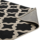 Modway - Cerelia Treillis marocains intérieurs et extérieurs Tapis de 5 pi l x 8 pi L - Noir et beige-Haute densité / Tissé à la machine