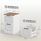 HOMCOM - Classeur 2 tiroirs pour documents format lettre/A4 - blanc-Équipé de glissières métalliques silencieuses, garantissant une ouverture et une fermeture en douceur des tiroirs 
