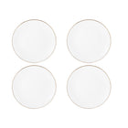 Maxwell & Williams - Blanc et Doré Assiette à Dîner - 27.5 cm - Paquet de 4-Lavage des mains recommandé