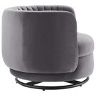 Modway - Embrace Touffe Performance Velvet Chaise pivotante - Gris noir-Tissu résistant aux taches durable