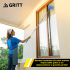 Gritt Commercial - Brosse chasse-toiles avec manche télescopique de 6 pi-Longueur minimale du manche : 3,5 pi