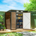 Outsunny - Abri de rangement extérieur 6 pi x 4 pi - teck-Structure en acier galvanisé solide et adaptée à une utilisation en extérieur
