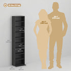 HOMCOM - Armoire de rangement multimédia à 9 niveaux - 55.1 po H - noir-Le kit anti-basculement améliore la sécurité et la stabilité