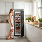 HOMCOM - congélateur vertical compact pour la maison - 7,0 pi3 - noir-Le compresseur haute efficacité assure un refroidissement rapide pour la fraîcheur des aliments