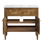 Modway - Elysian 36" Vanette de salle de bain - Brun blanc-8