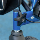 HOMCOM - Déambulateur à roulettes avec roues de 8 po et siège à poignée réglable - bleu-Cadre en alliage d'aluminium traité spécialement, solide mais léger 