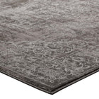 Modway - Gamela Médaillon floral rustique vintage orné Tapis de comédie 8 pi l x 10 pi L - Brun clair et foncé antique-Résistant aux taches / Facile à nettoyer