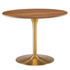 Modway - Pursuit 40 po Table à manger, Or du noyer-Table à manger moderne