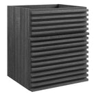 Modway - Render Fixation murale de 18" Armoire de toilette de salle de bain (lavabo non inclus) - Charbon de bois-Vanité moderne du milieu du siècle